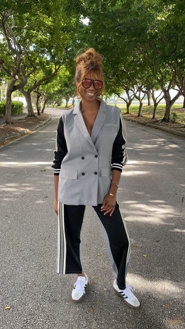 Elle Black and White On and OFF Track Suit